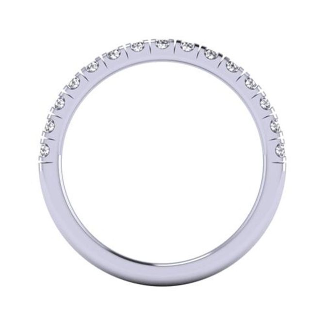 Round Cut White Diamond Lab Ring in 14k White Gold 0.60 Carat