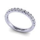 Round Cut White Diamond Lab Ring in 14k White Gold 0.60 Carat