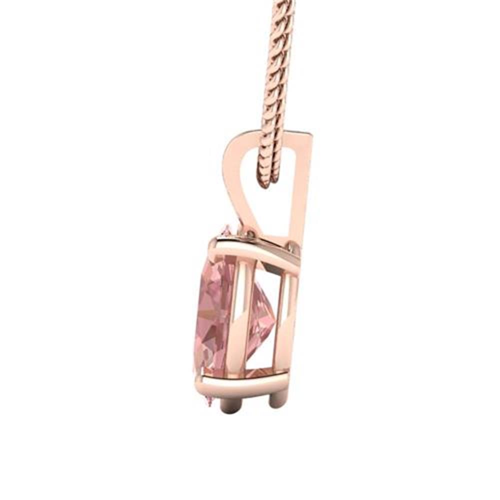 Oval Cut Morganite Pendant in 14k Rose Gold 0.50 Carat
