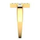 White Diamond Lab OG Collection Cross Ring in 14k Yellow Gold 0.18 Carats