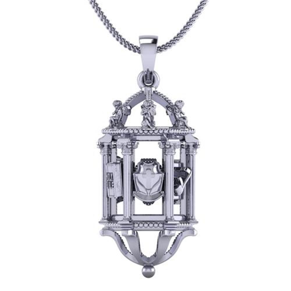 White Silver oG Collection Armor Of God Pendant