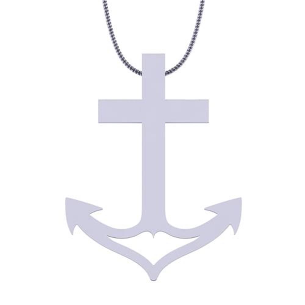 https://staging.elbasoft.com/manufacturing/SF_Web_Images/Alternate/SF_Big/1807871_253913_0_0_S_0_A_2.jpg Anchor Cross oG Collection White Silver 35mm Pendant