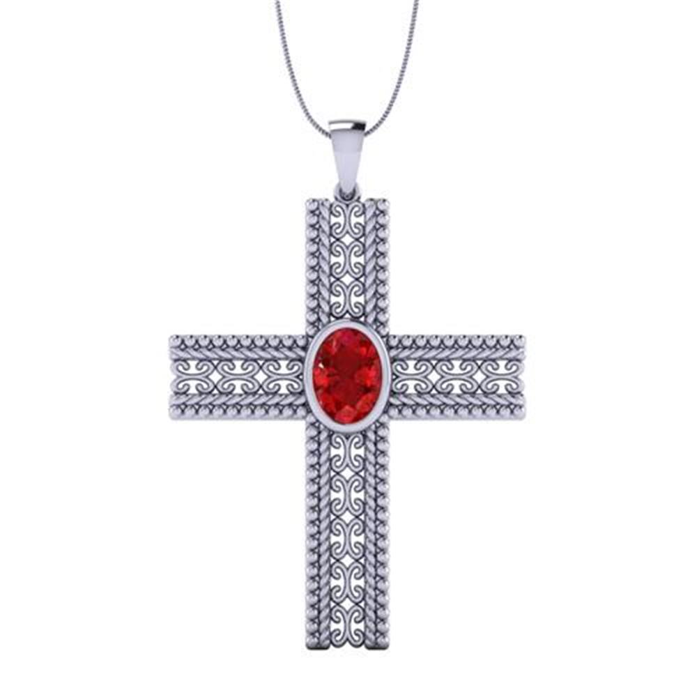 https://staging.elbasoft.com/manufacturing/SF_Web_Images/Alternate/SF_Big/1807872_253811_41_0_S_0_A_2.jpg White Silver oG Collection brilliant Cut Red Ruby Cross Pendant 0.65 Carats