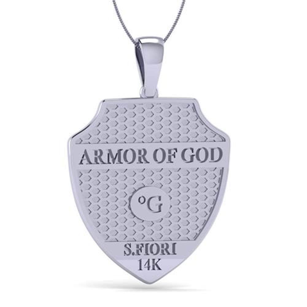 White Silver oG Collection Armor Of God Pendant