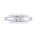 Princess Cut White Diamond Lab Ring in 14k White Gold 0.45 Carats