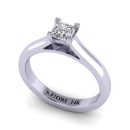 Princess Cut White Diamond Lab Ring in 14k White Gold 0.45 Carats