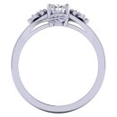 14k White Gold Oval Cut White Diamond Lab Bridal Ring 0.55 Carats