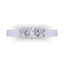 Round Brilliant Cut White Diamond Lab Ring in 14k White Gold 0.40 Carats