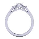 Round Brilliant Cut White Diamond Lab Ring in 14k White Gold 0.40 Carats