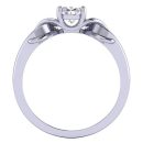 Oval Cut White Diamond Lab Ring in 14k White Gold 0.50 Carats