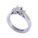 Princess Cut White Diamond Lab Ring in 14k White Gold 0.45 Carats