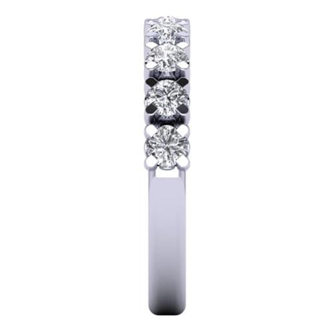 Brilliant Round Cut White Diamond Lab Ring in 14k White Gold 1.00 Carats