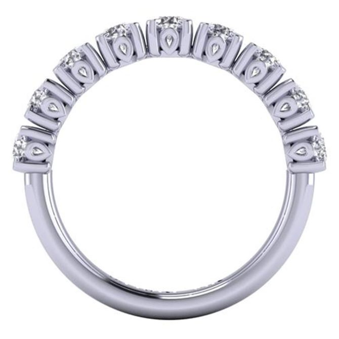 Brilliant Round Cut White Diamond Lab Ring in 14k White Gold 1.00 Carats