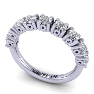 Brilliant Round Cut White Diamond Lab Ring in 14k White Gold 1.00 Carats