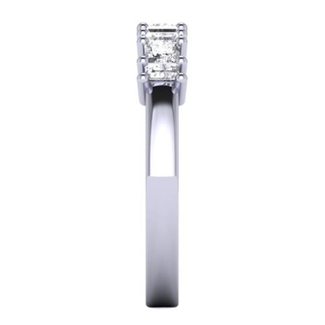 Princess Cut White Diamond Lab Ring in 14k White Gold 0.75 Carats