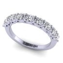 Round Brilliant Cut White Diamond Lab Ring in 14k White Gold 1.00 Carat