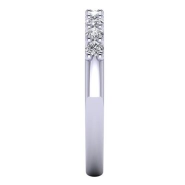 14k White Gold Eternity Collection Round Cut White Diamond Lab Ring 0.54 Carats