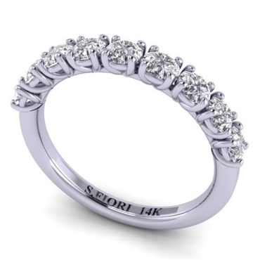 Round Brilliant Cut White Diamond Lab Ring in 14k White Gold 1.00 Carats