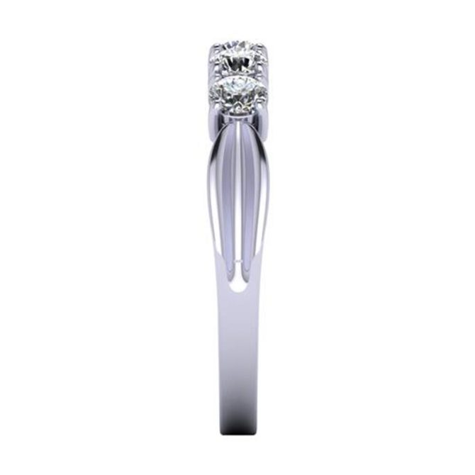 White Diamond Round Cut Lab Ring in 14k White Gold 0.61 Carats