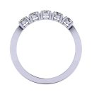 White Diamond Round Cut Lab Ring in 14k White Gold 0.61 Carats