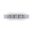 White Diamond Round Cut Lab Ring in 14k White Gold 0.61 Carats