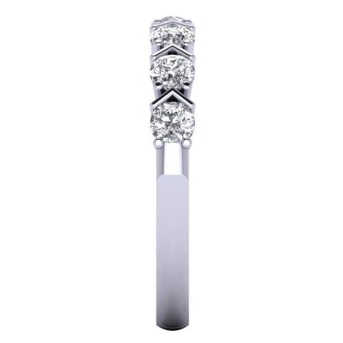 Round Brilliant Cut White Diamond Lab Ring in 14k White Gold 0.77 Carats