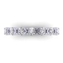 Round Brilliant Cut White Diamond Lab Ring in 14k White Gold 0.77 Carats