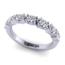 Round Brilliant Cut White Diamond Lab Ring in 14k White Gold 0.77 Carats