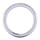 14k White Gold Round Cut White Diamond Lab Ring 0.33 Carats