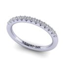 14k White Gold Round Cut White Diamond Lab Ring 0.33 Carats