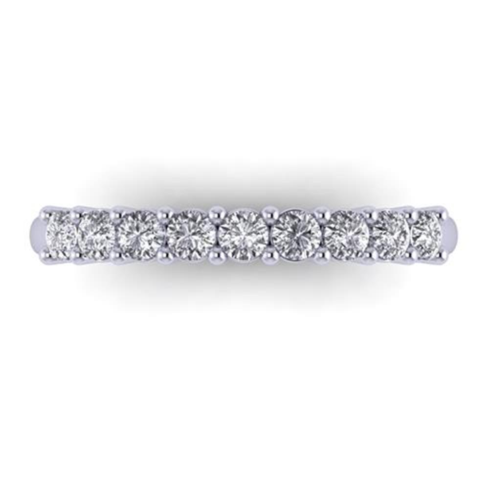 Eternity Collection Round Brilliant Cut White Diamond Lab Ring in 14k White Gold 0.55 Carats