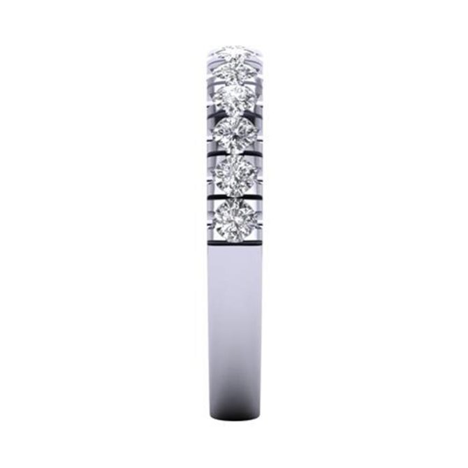 SF Signature Victoria White Diamond Lab Band in 14k White Gold 0.85 Carats