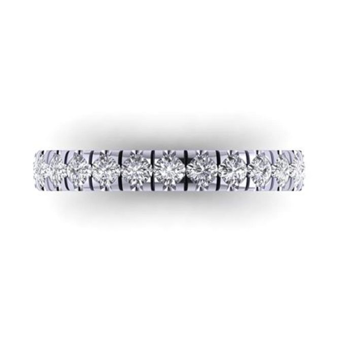 SF Signature Victoria White Diamond Lab Band in 14k White Gold 0.85 Carats