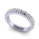 SF Signature Victoria White Diamond Lab Band in 14k White Gold 0.85 Carats