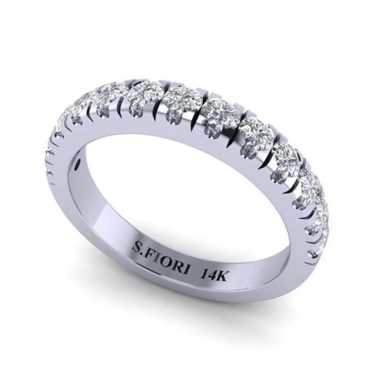 SF Signature Victoria White Diamond Lab Band in 14k White Gold 0.85 Carats