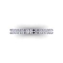 14k White Gold Round Cut White Diamond Lab Ring 0.60 Carats