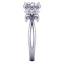 14k White Gold Oval Cut White Diamond Lab Ring 0.65 Carat