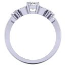 14k White Gold Oval Cut White Diamond Lab Ring 0.65 Carat