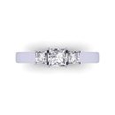 Princess Cut White Diamond Lab Ring in 14k White Gold 0.85 Carats