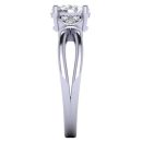 Oval Cut White Diamond Lab Ring in 14k White Gold 0.60 Carats