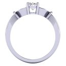 Oval Cut White Diamond Lab Ring in 14k White Gold 0.60 Carats