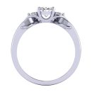 Oval Cut White Diamond Lab Ring in 14k White Gold 0.60 Carats