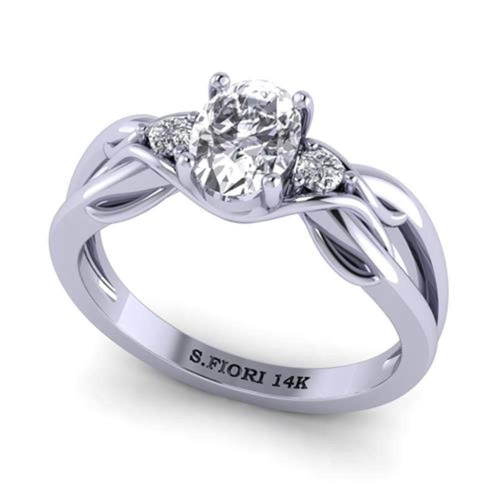 https://staging.elbasoft.com/manufacturing/SF_Web_Images/Main/SF_Big/1808244_242448_313_313_W_0_M.jpg Oval Cut White Diamond Lab Ring in 14k White Gold 0.60 Carats