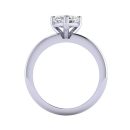 Heart Cut White Diamond Lab Rings in 14k White Gold 0.40 Carats