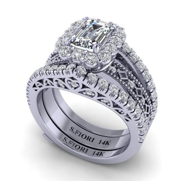 14K Gold, Emerald cut cut, Ring 2.04