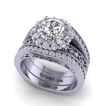 14K Gold, Round cut, Ring 2.38