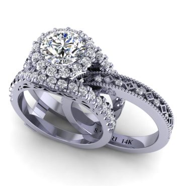 14K Gold Round cut Victoria Ring 2.50 carat