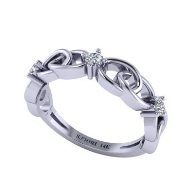 14K Gold Round Cut  Rings 0.20 CTW