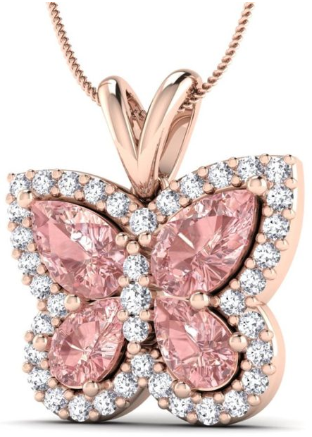 Pear Cut Morganite Pendant