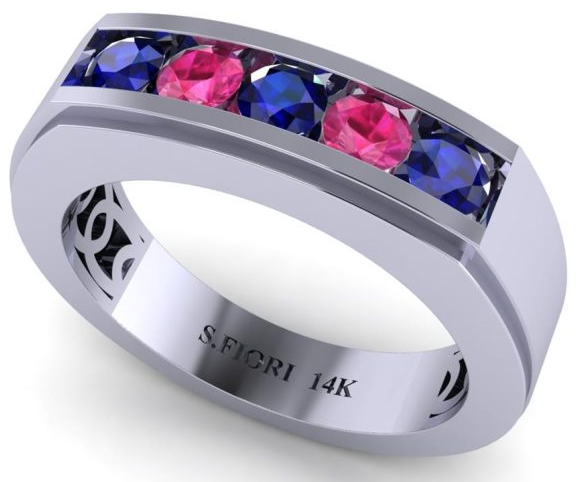 Think Pink: 14K White Gold Sapphire Ring